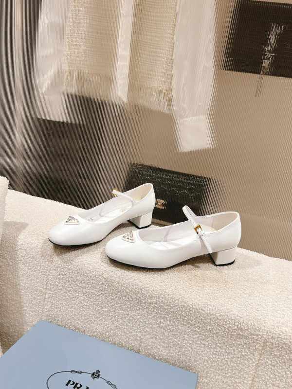 Pra*a nappa leather mary jane pumps