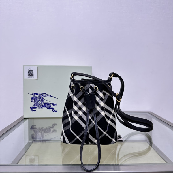 B**rry mini check drawstring pouch​