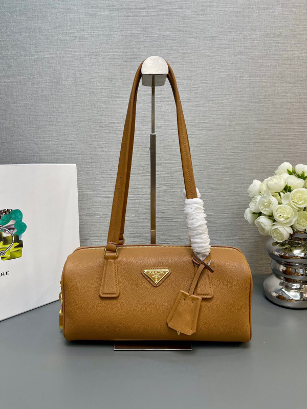 Pra*a re-nylon medium top-handle bag with padlock